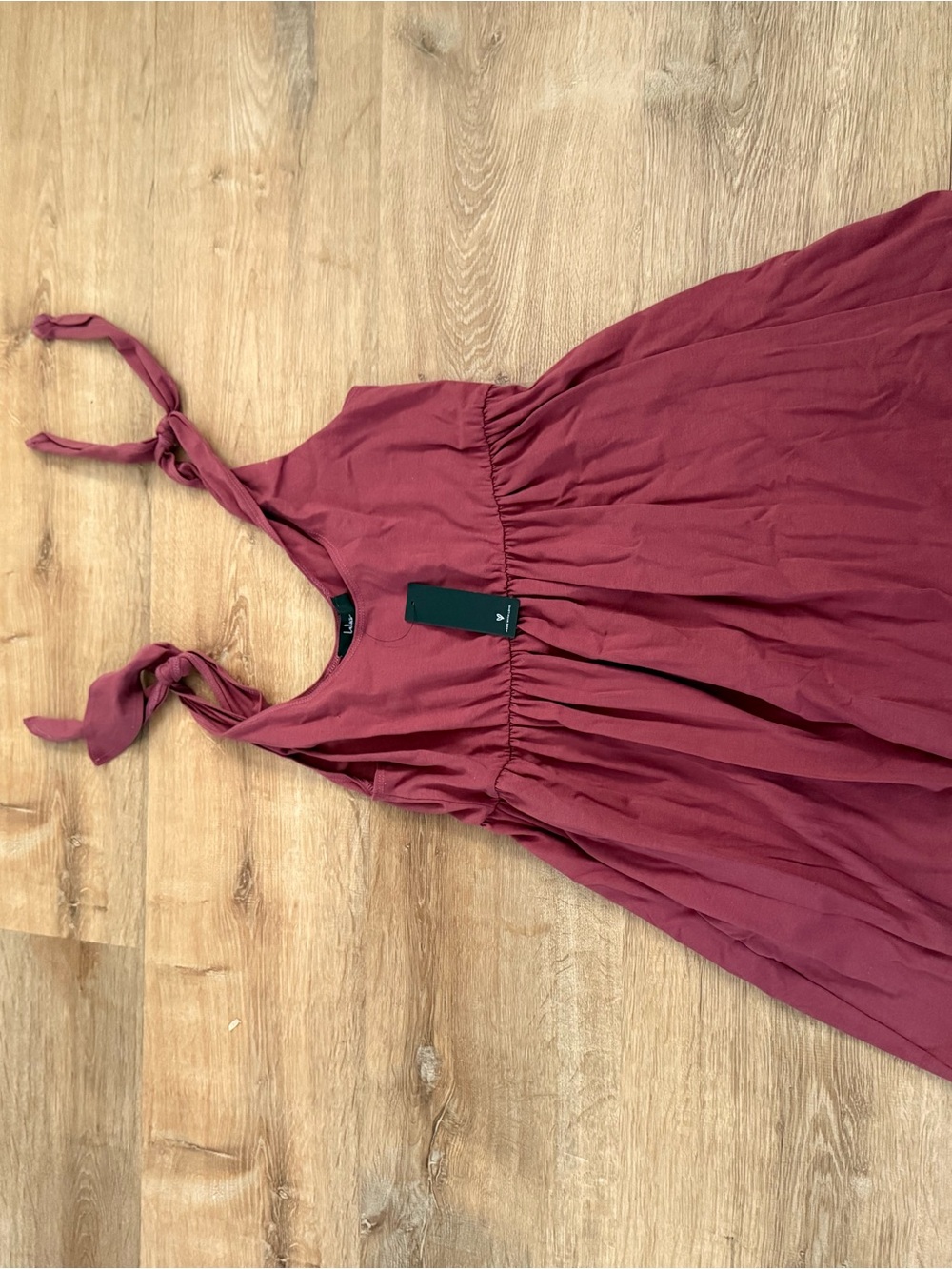 Lulu's Rose-Mauve Tie-Strap Mini Dress